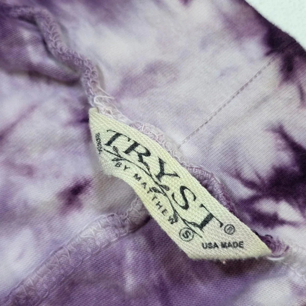 Tryst by Matthew Maxi Skirt Womens Small Purple Tie Dye Boho Flowy USA Made